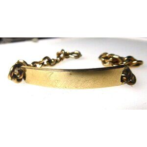 Vintage Signed ELCO Gold Filled ID Bracelet Janice (I Love You Bob)